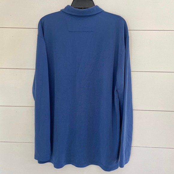 Mens BUGATCHI Uomo Royal Blue Long Sleeve Polo sz XL Modal Rayon - Picture 4 of 6
